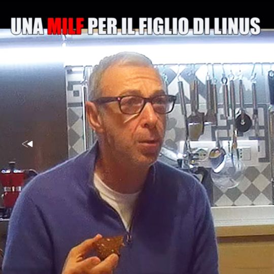 Linus vittima di uno scherzo de Le Iene