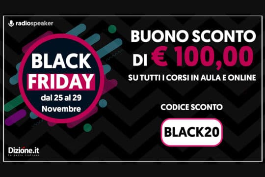 BLACK FRIDAY 2020: €100 di sconto sui corsi