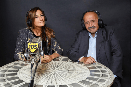 Maurizio Costanzo e Carlotta Quadri da Isoradio a R101