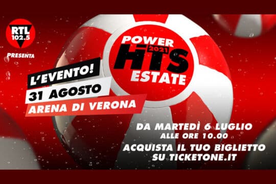 Power Hits Estate: da domani i biglietti su Ticketone