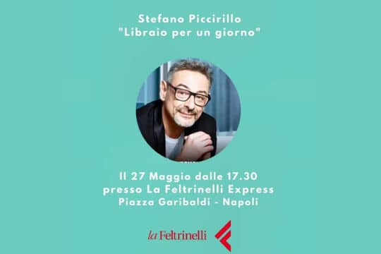 Stefano Piccirillo libraio per un giorno alla Feltrinelli Express di Napoli