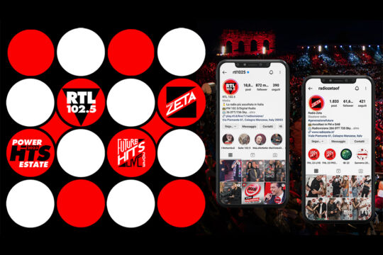 RTL 102.5 e Radio Zeta volano sui social all’Arena di Verona