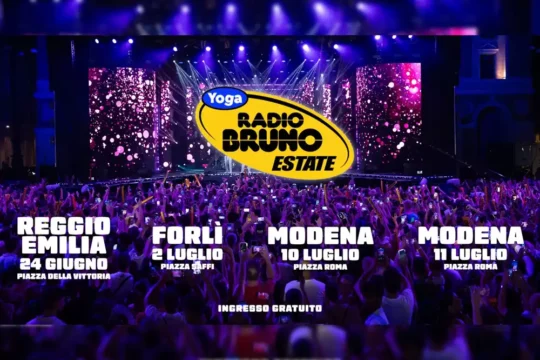 Radio Bruno Estate 2025: ufficializzate le date del tour musicale estivo