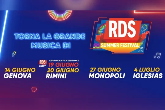 RDS Summer Festival 2026: date, città e novità del tour estivo